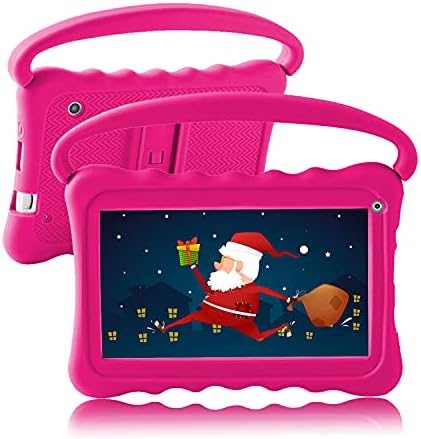 Kids Tablet 7 Toddler Tablet for Kids Edition Tablet for Toddlers 32GB with WiFi Dual Camera googple Plays Netflix YouTube Children’s Tablets Android 10 Parental Control Shockproof Case (Rose Red)