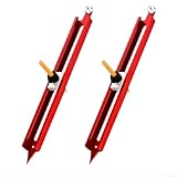 Design à double fonction : avec poulie et pointeur, cette jauge de forme offre une utilisation polyvalente avec le côté poulie pour un dessin fluide et le côté pointeur pour une meilleure précision, plus un porte-stylo réglable pouvant accueillir des marqueurs de 2 à 12 mm