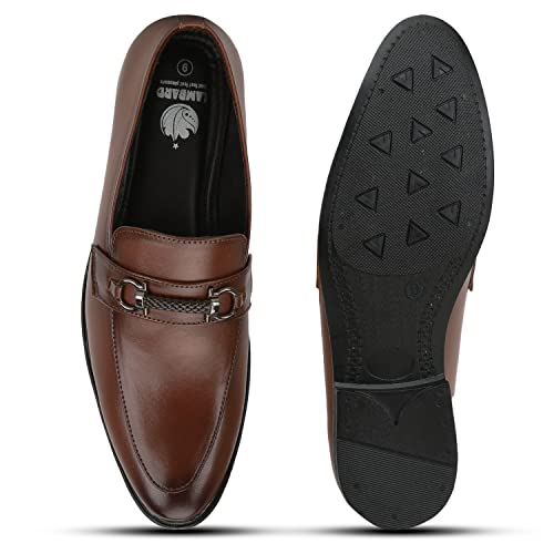 Image of Lambard Belly Shoes for Men | Stylish Leather Loafers for Men | Versatile Slip On Formal Shoes for Men | Men's Footwear for All Occasions | Durable Shoe with High Grip Soft Sole.