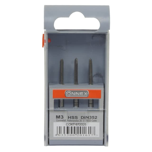 Connex COXT672433 M3 HSS Hand Taps Set, Silver, Set of 3 Piece, M 4 - 3,3 mm - Image 2