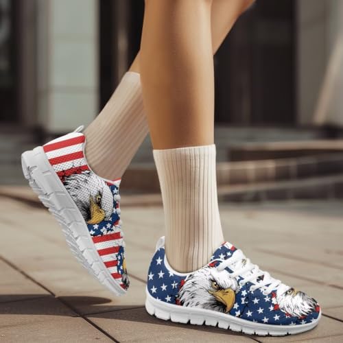 Image of GIFTPUZZ Mens Lace Up Athletic Trainers Running Sneakers Wedge Breathable Gym Lightweight Sports Tennis Shoes
