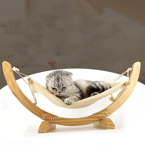 Rede Elevada do Gato, Rede de Madeira do Gato para o Animal de Estimação Pequeno do Cão do Filhote d