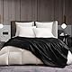 YASMENG Satin Decke 220x240 Schwarz Satin Sofadecke Kühlende Seidige Seide Sommerdecke Leicht Weich Luxus Glatt Glänzend Satin Tagesdecke Kuscheldecke für Bett Sofa Couch Schlafzimmer Büro Reisen