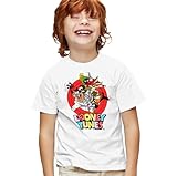 Looney Tunes Group Characters Kids T Shirt (Medium) for Youth Toddler Boys and Girls, White