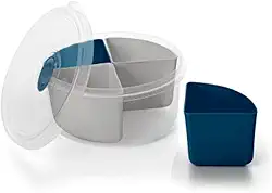 Marmita 4 Divisórias Removíveis Plasvale – 1 L, BPA Free