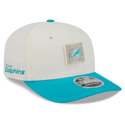 New Era Men's Cream/Aqua Miami Dolphins 2026 NFL Training Camp 9SEVENTY Adjustable Hat