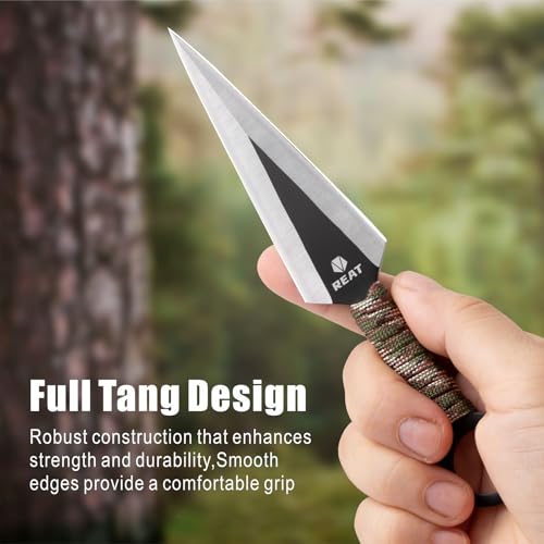 REAT Throwing Products - 12 Piece,6.5\" 440 Stainless Steel with Cord-Wrapped Handle, Includes Nylon Carrying Case for Safe Storage for Competition, Training and Recreation - Thumbnail 5