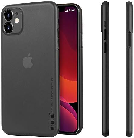 memumi Ultra Slim Case for iPhone 11, Minimal Design Matte Finish Coating Thin Cases for iPhone 11 Phone Case with Fingerprint Resistant and Scratch Resistant (Matte Translucent Black)