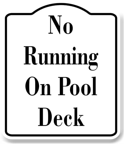 No Running On Pool Deck WB Aluminum Composite Sign 20''x24''