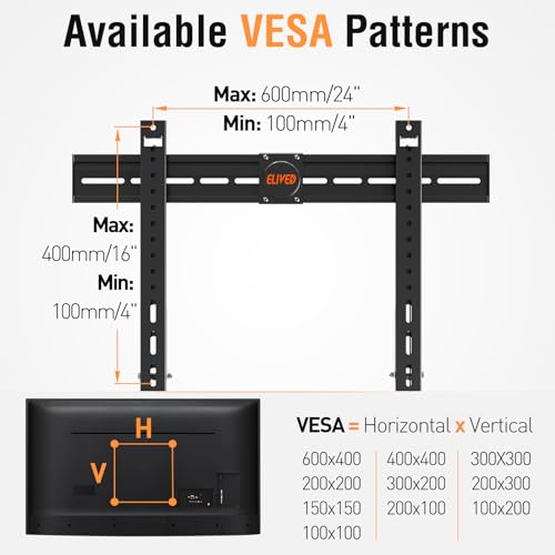 Elived Ultra Slim Tilt Tv Wall Mount For Most 37-80 Inch Tvs, 0.8 Inch Low Profile Tv Mount thumb #4