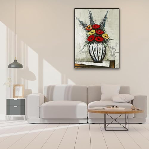 Póster de Bernard Buffet amapolas rojas para renovar la decoración de salones modernos 2