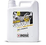 IPONE - Huile Moteur Moto 2 Temps Samouraï Racing - 100 % Synthétique avec Esters - Haute...