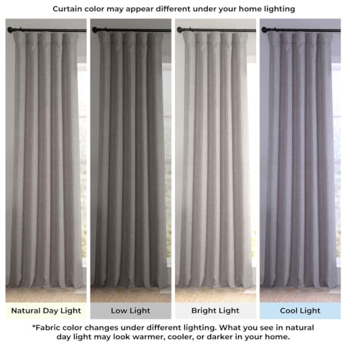 Image of HPD Half Price Drapes - Faux Linen Curtains for Living Room (1 Panel) - 50W X 108L - Textured Room Darkening Curtains for Bedroom 108 Inches Long - Drapes for Home Decor, Clay