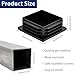 Aemygo 2 Inch Square Tubing End Caps, 50 Pcs Plastic Tubing Plug Insert Square Tube End Caps Fence Post Pipe Cover for Chair Glide Finishing Plugs