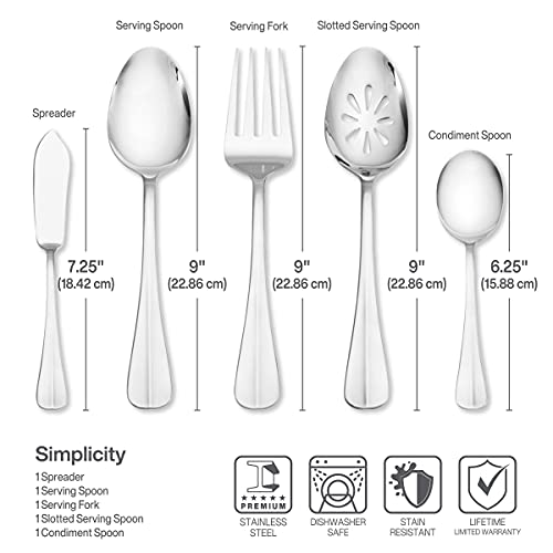 Pfaltzgraff Everyday Simplicity 53-Piece Stainless Steel Flatware Set, Service for 8 - Image 3