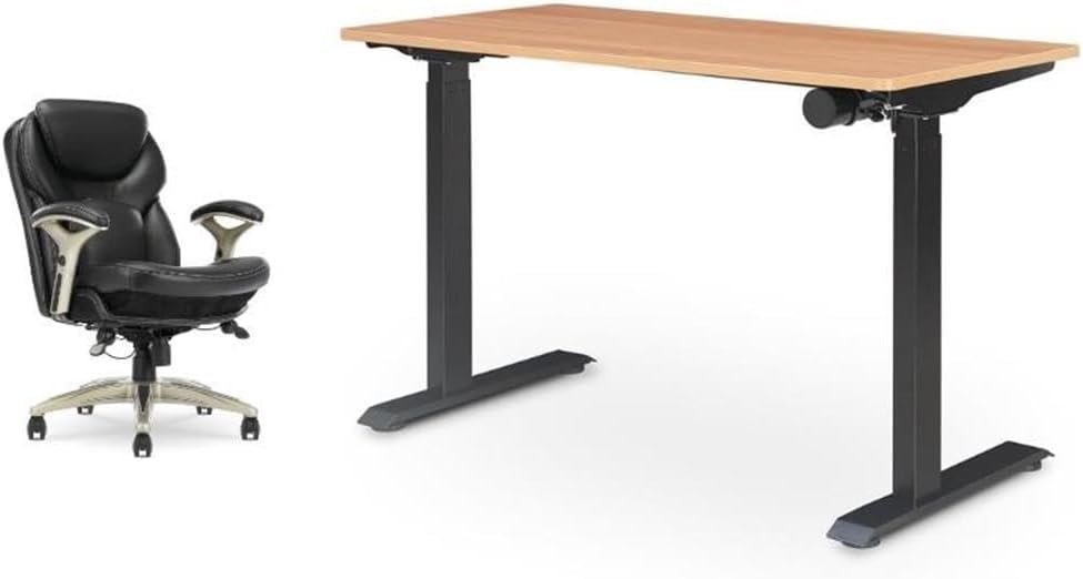 Home Square 2-Piece Set with Standing Desk and Motion Office Chair