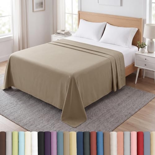 Southshore Drap plat XL King 132" x 110" microfibre ultra-doux taupe