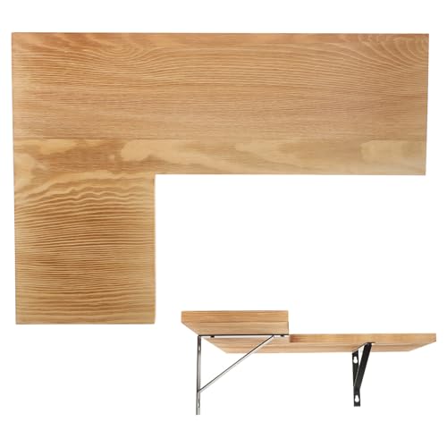 Ipetboom Estantería Flotante de Esquina de Madera Maciza Repisa de Almacenaje para Cocina Baño y Dormitorio Estante Decorativo Multifuncional para Organizar Utensilios y Toallas