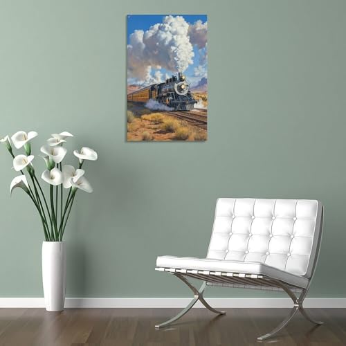 Toile train à vapeur pour raviver un mur blanc vide