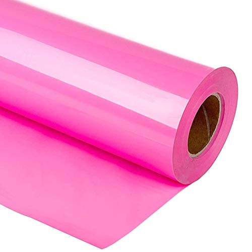 guangyintong Heat Transfer Vinyl Pink HTV Rolls 12 x 10ft Pink Iron on Vinyl for T-Shirts Matte Surface for All Cutter Machine Easy to Cut & Weed for Heat Vinyl DIY Design