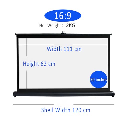 Pantalla Proyector 50 pulgadas 16:9 portátil ligera miniatura 2