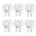 WINOMO 6pcs Adhesive Wall Hooks, Cute Elephant Bath Hooks Home Kitchen Towel Hooks Hanger(Transparent)