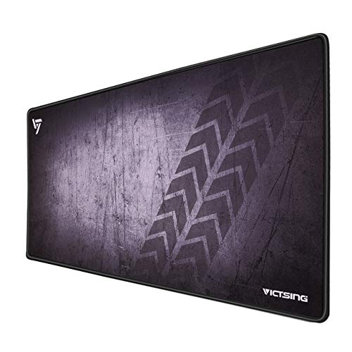 VicTsing [30% Larger] Extended Gaming Mouse Pad with Stitched Edges, Long XXL Mousepad (31.5x15.7In), Desk Pad Keyboard Mat, Non-Slip Base, Water-Resistant, for Work & Gaming, Office & Home, Dark Grey