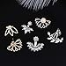 Suyi Fashion Hollow Lotus Flower Earrings Crystal Simple Chic Stud Earrings Set (8 Pairs Set2)