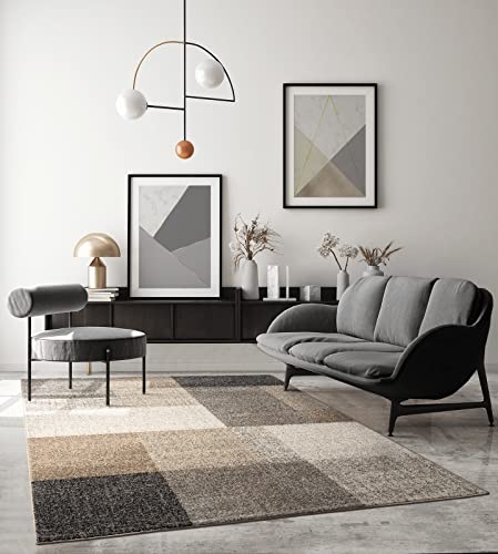 the carpet Pearl Moderner Dichter Kurzflor Wohnzimmer Schlafzimmer Teppich, Konturenschnitt,...
