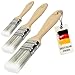 Produktbild ORGAFLIX Lasurpinsel 30mm Premium - 3er Set - Kein Borstenverlust - Lasur Pinsel-Set für Holz außen, Lacke, Farbe, Öl, Möbelfarbe streichen - Lackpinsel Pinselset klein, Malerpinsel, Flachpinsel