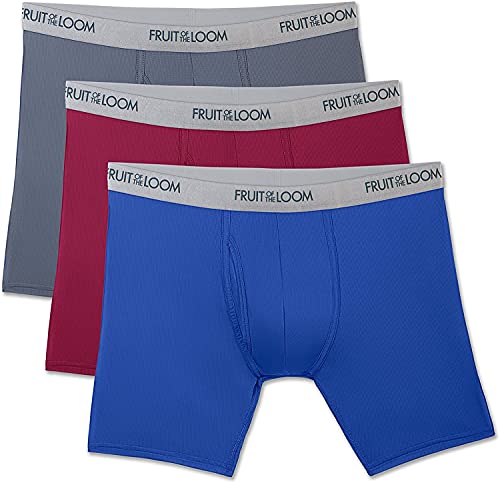 Fruit of the Loom Men's 12-Pack Everlight Boxer Briefs Breathable Nylon/Spandex Blend2
