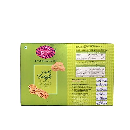 Image of Karachi Bakery Double Delight with Cashew and Green Pista, 400g (Pack of 3)