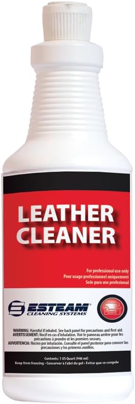 Esteam Leather Cleaner, Deep Cleaner for Dirt, Soil, and Spills from Protected (Top Coated) and Aniline Leather, 1 Quart