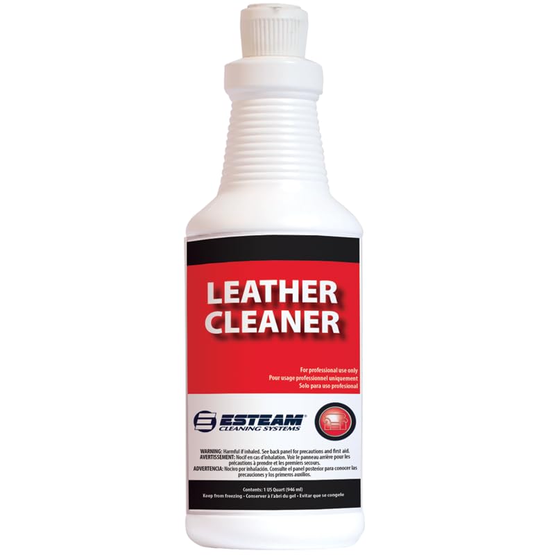Esteam Leather Cleaner, Deep Cleaner for Dirt, Soil, and Spills from Protected (Top Coated) and Aniline Leather, 1 Quart