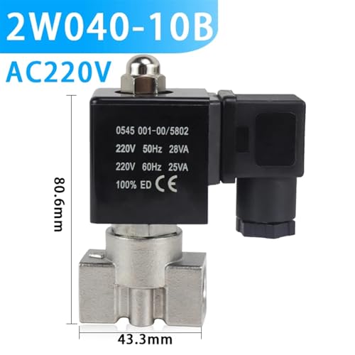 Électrovanne inox 304 haute durabilité vanne d'eau 220V - 3