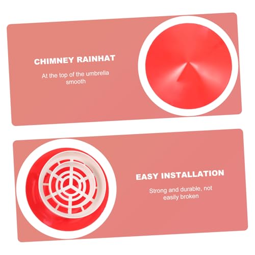Sombrero para chimenea de PVC con diseño de paraguas impermeable 7