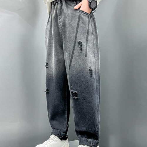 Stylish Boys Jeans for Kids Relaxed Fit Cargo Trousers Comfortable Denim Pants with Elastic Waist Perfect for2