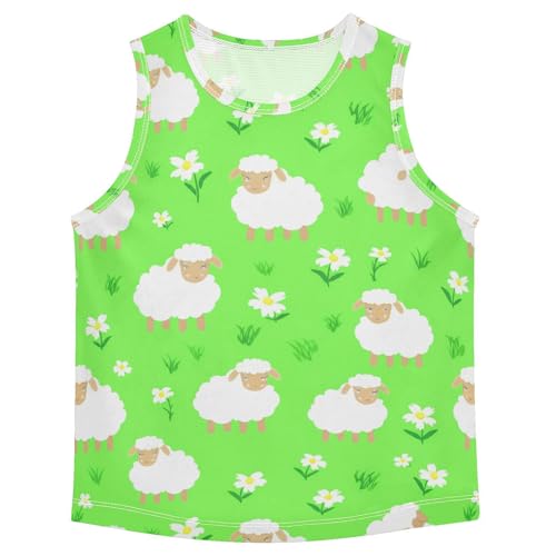 J JOYSAY Sheep Meadow Flower Boys Tank Top Sleeveless Muscle Shirts Quick Dry Kids T-Shirts 3-15T