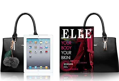 Dreubea Women's Leather Handbag Tote Shoulder Bag Crossbody Purse3