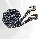 Hindernisauto 5-Tonnen-Transport-Abschleppkette, Abschleppkette Mit J-Haken, J-Haken Mit Langem Schaft Zum Transportieren Von Lastpaketen Pannenwagen(4T3m Chain+Double Hook)