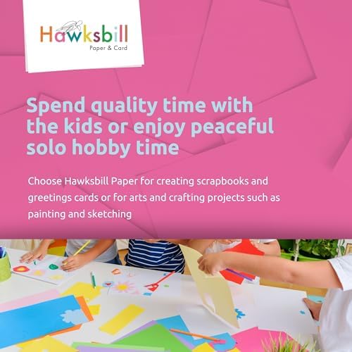 Hawksbill Card + Craft A4 160 GSM Bright Rainbow Coloured Card (Pack of 50 Sheets) Assorted for Children's Arts & Crafts Activites - View 8