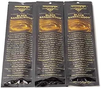 Sticks | Khush | Egyptian Musk | African Peach | Black Sandalwood | & Other Scents Incense Sticks in 3 10 Packs (Black Sandalwood)