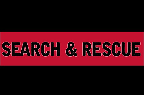 Magnet Thin Red Line Search and Rescue Flag Magnet(Decal Service) Size: 3 x 5 inch