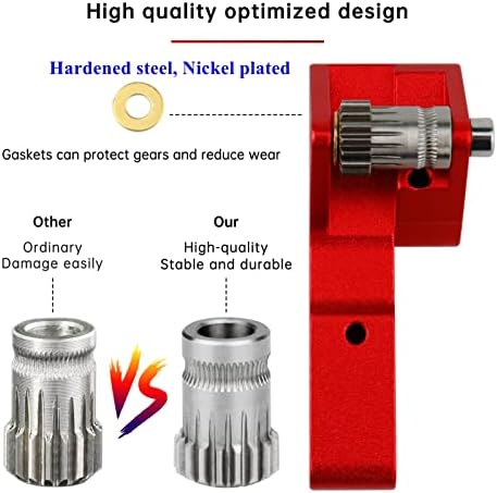 Upgrade Bimetal Heatbreak High Speed Flow Ender 3 Direct Drive Extruder Dual Hardened Steel Gear Volcano Hotend for Creality Ender 3 pro / V2, Ender 5 /Pro/Plus, CR10 S4, S5 3D Printer