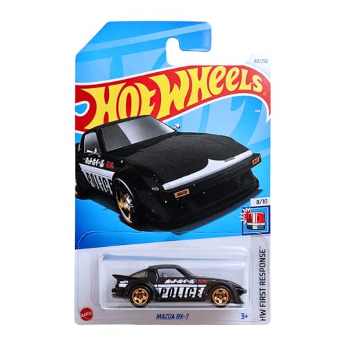 Image of Hot Wheels 1:64 Mazda RX 7 HW First Response 3 Years & Above (Black)