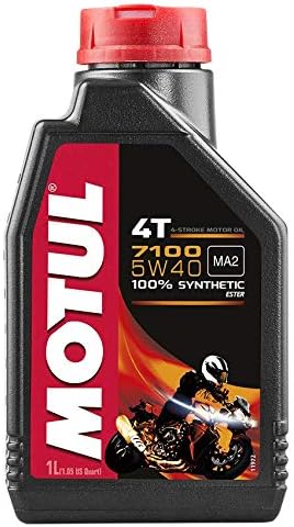 Motul 104086-CS 7100 4T Synthetic Oil(5W40 1-Liter), 1 l, 4 Pack