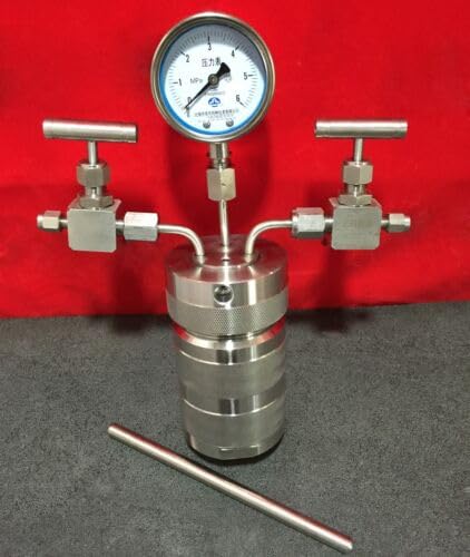 100ml Lab Hydrothermal Synthesis Autoclave Reactor + Inlet Outlet Gauge