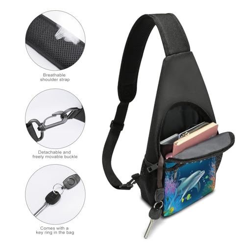 Bolso bandolera deportivo sling para hombres y mujeres miniatura 4