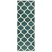 Maples Rugs Runner Rug - Rebecca 1'9 x 5' Non Skid Hallway Carpet Entry Rugs Runners [Made in USA] for Kitchen and Entryway, Teal/Sand