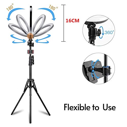 Sunbaca Anel de Luz LED, USB, 3 Modos de Iluminação, com Suporte + Controle Remoto Sem Fio